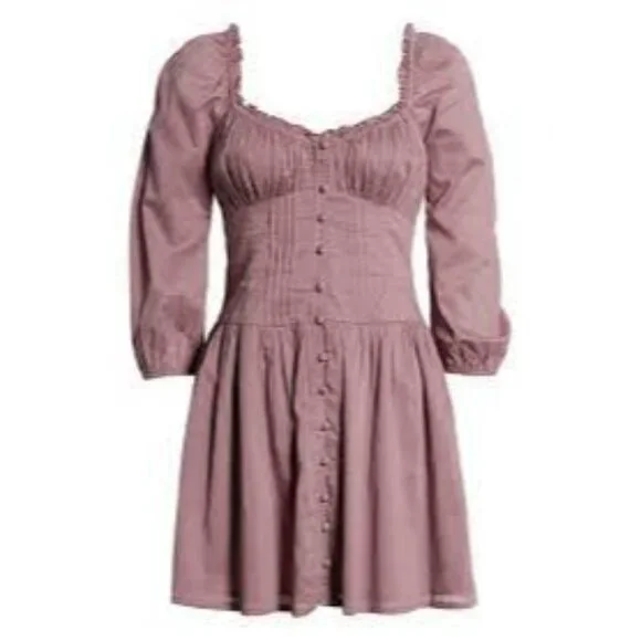 NWT BDG Urban Outfitters Lydia 3/4 Sleeve Corsetry Mini Dress, size X Small - Picture 7 of 11